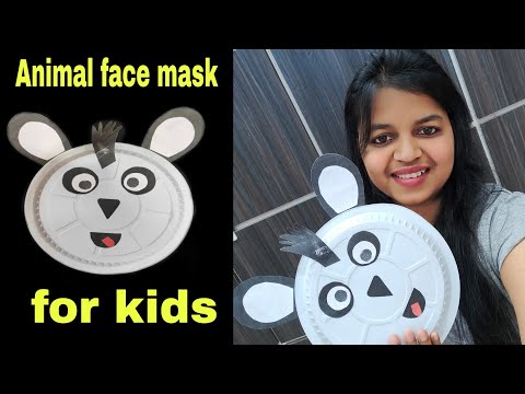 How to make animal face mask from paper plate | DIY panda mask | how to make panda mask | AG DIY