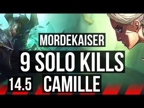 MORDEKAISER vs CAMILLE (TOP) | 9 solo kills | NA Diamond | 14.5