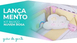 Kit Berço Nuvem Rosa - Grão de Gente