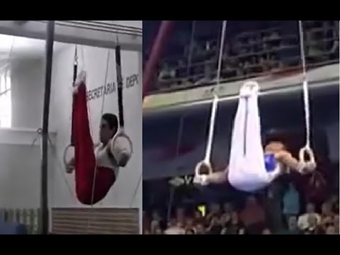 THE MOLINARI VS. THE PIKED VICTORIAN - RARE AND UNIQUE GYMNASTICS SKILLS - Still Rings