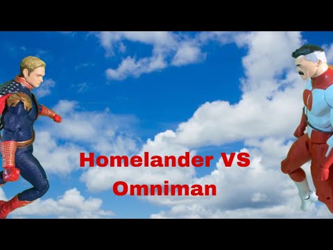 HOMELANDER VS OMNIMAN DEATH BATTLE - Stop Motion Recreation