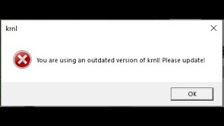 KRNL Outdated Version Error Fixed Roblox