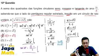 Prova Resolvida EFOMM(2025 - 2026) - Matemática - Questão 18