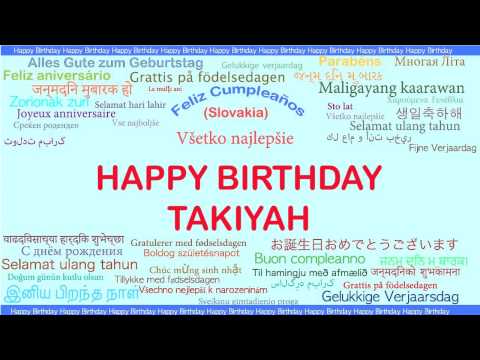 Takiyah   Languages Idiomas - Happy Birthday