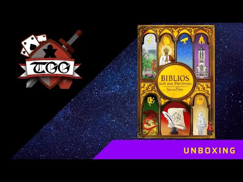 Biblios Quill and Parchment Board Game Unboxing