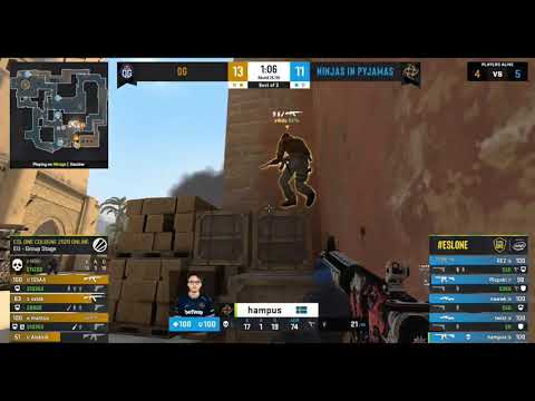 insane iq 200 hampus with smoke BIG vs Ninjas in Pyjamas