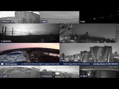 Live views from Ukraine 01/20/2023 B - Kramatorsk, Kharkiv, Kyiv, Zaporizhzhia and other cities