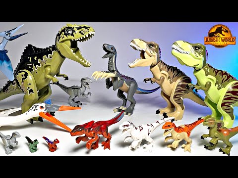 NEW LEGO JURASSIC WORLD DOMINION DINOSAURS! Giganotosaurus Therizinosaurus Pyroraptor Atrociraptor