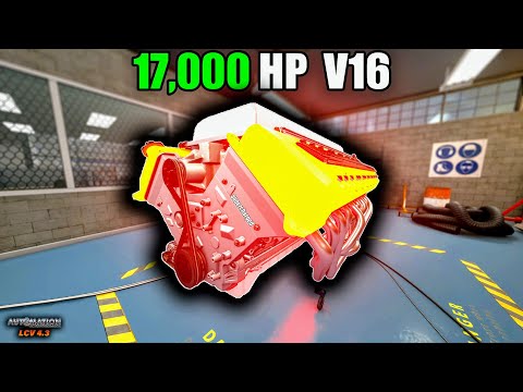 The Most Powerful, SUPERCHARGED V16 Engine! | Automation Game (LCV 4.3)