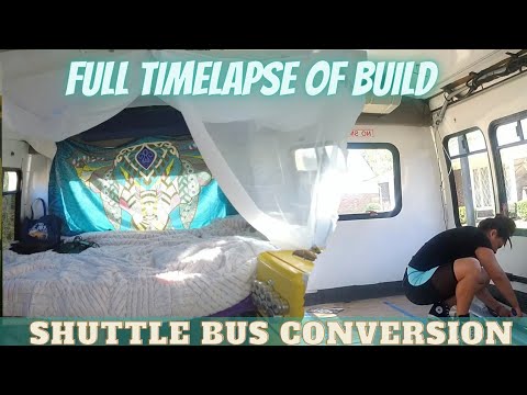 Shuttle Bus Conversion | Full Timelapse
