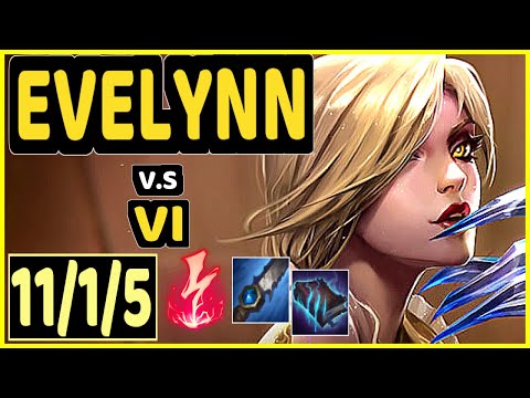 MINERVA (EVELYNN) vs VI - 11/1/5 KDA JUNGLE CHALLENGER GAMEPLAY - BR