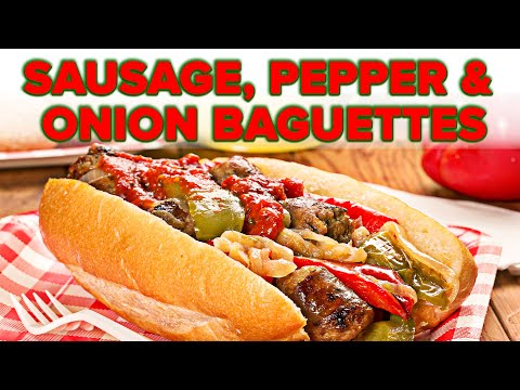 Sausage Peppers Onions Sandwich | Sausage & Pepper...