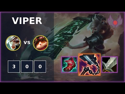 [ Viper ] Riven TOP vs Teemo | NA GRANDMASTER | LOL Season 2022
