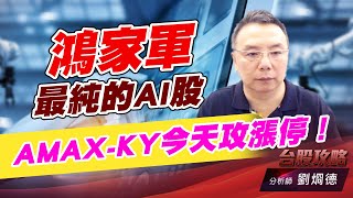 鴻家軍最純的AI股，AMAX-KY今天攻漲停！｜台股攻略｜劉烱德 (圖)