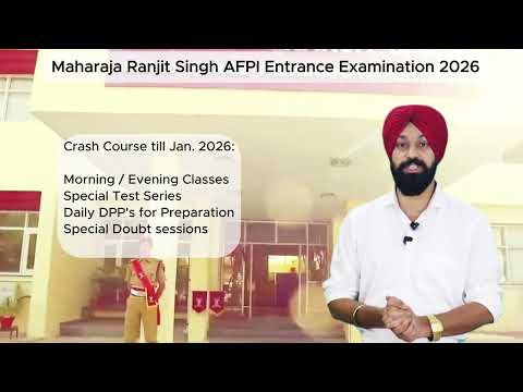 Maharaja Ranjit Singh Academy & Mai Bhago AFPI Mohali Entrance Coaching Panjab Video 1