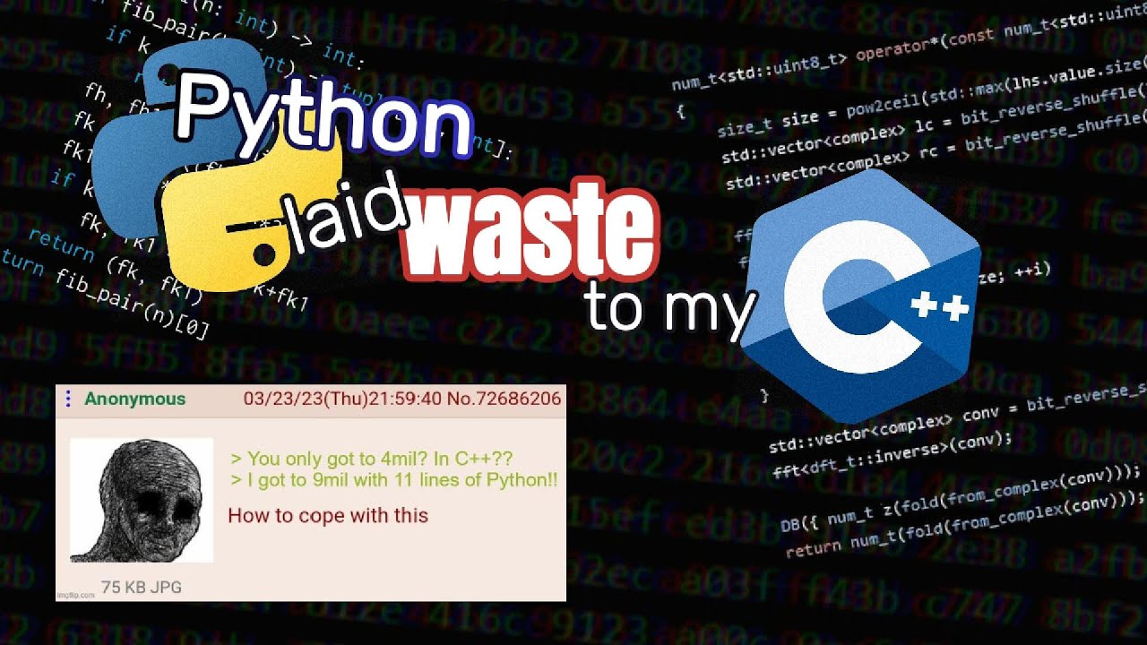 Python laid waste to my C++!