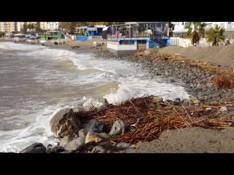 Savona dopo l'ondata di piena del torrente Letimbro del 24 novembre 2016