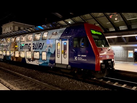 Ausfahrt der S3 18372 in Zürich Stadelhofen auf Gleis 1