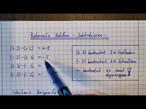 Subtrahieren Rationale Zahlen