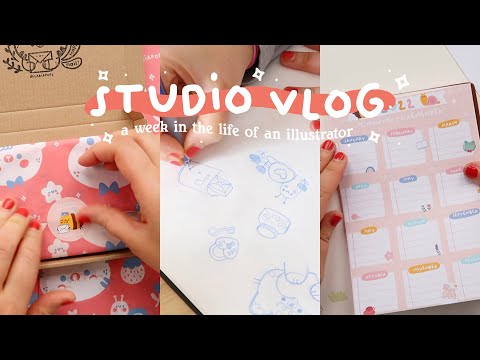 ✿ STUDIO VLOG: a week in the life of an illustrator ✿ Packing orders, managing Etsy and Patreon!