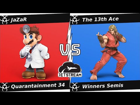 Quarantainment 34 Winners Semis - JaZaR (Dr. Mario) Vs. The 13th Ace (Ken, Ryu) - SSBU