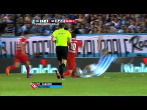 Gol de Lucero. Racing 1 - Independiente 2. Liguilla Pre Libertadores 2015. Final. FPT.