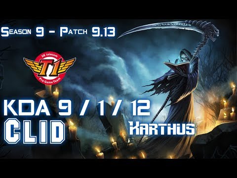 SKT T1 Clid KARTHUS vs KAI'SA Jungle - Patch 9.13 KR Ranked