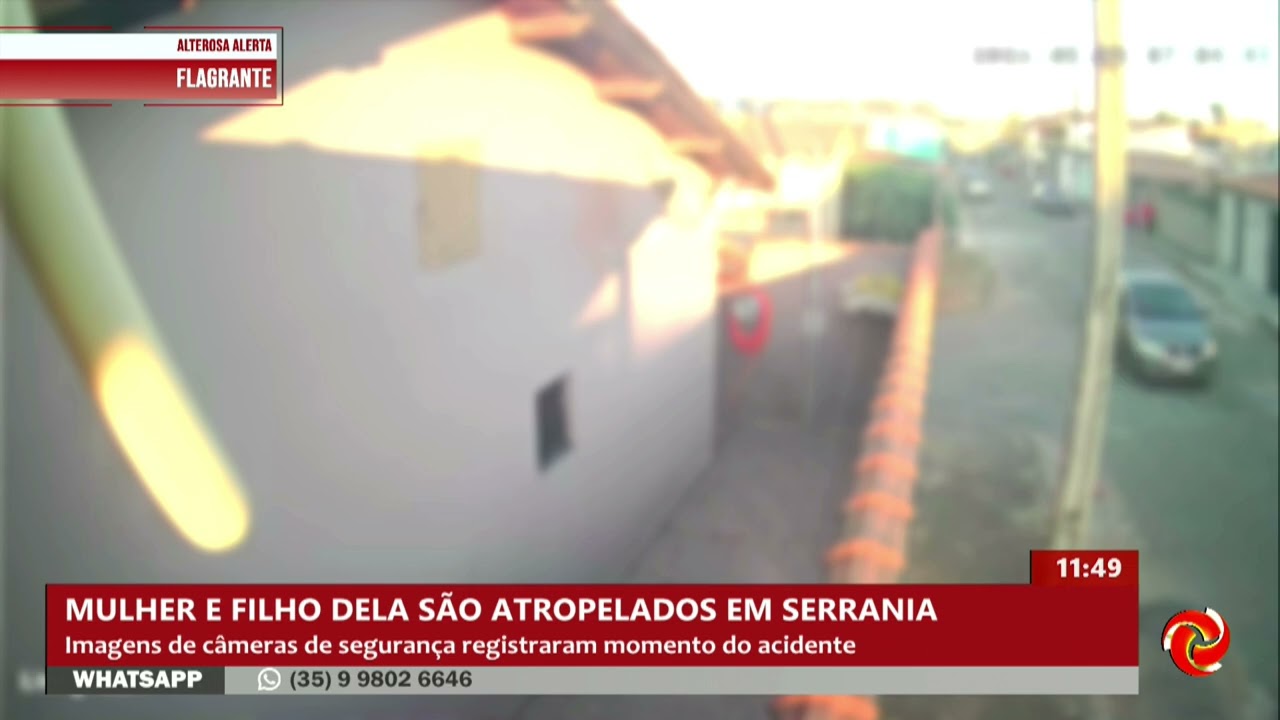 Mãe e filho são atropelados na calçada em Serrania