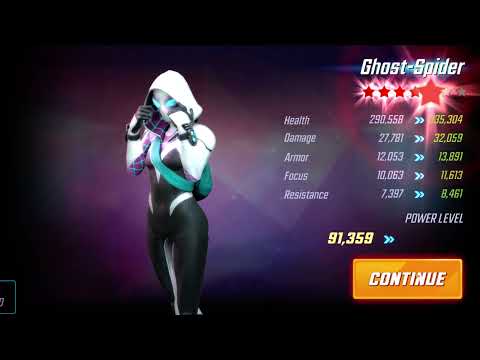 ghost spider orb opening 2nd offers lvl 85 upgrade marvel strike force