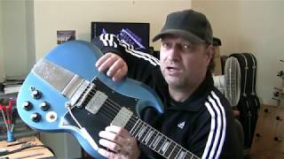 Video thumbnail for 1979 Greco Standard SG with Lyre Vibrato in for a set-up... by Fret Friend Guitar Workshop and Luthiery