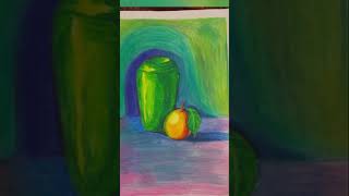 Still-life🌸#stilllife  #oilpastel #shorts
