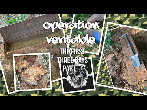 WW2 METALDETECTING we found a 105 MM HOWITZER  AMMUNITION BOX in a very very good condition..!