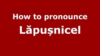 How to pronounce Lăpușnicel