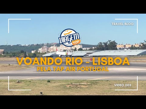 Voando Tap Air Portugal do Rio de Janeiro para Lisboa.