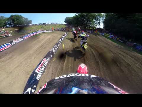 GoPro HD: Fredrik Noren Moto 2 Lap 1 - Unadilla MX Lucas Oil Pro Motocross Championship 2014