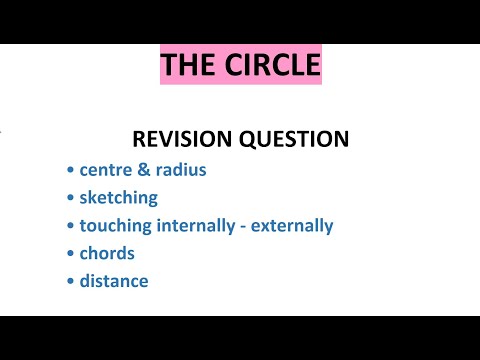The Circle (Maths Revision Exam Question) Leaving Cert
