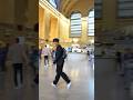 Moonwalking Through Grand Central In NYC