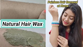 I Tried Natural Hair Wax At Home |  Chemical Free & Painless Hair Removal Method || Krrish Sarkar