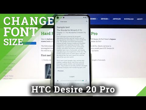 How to Change Font Size on HTC Desire 20 Pro - Fix Text Too Big or Small