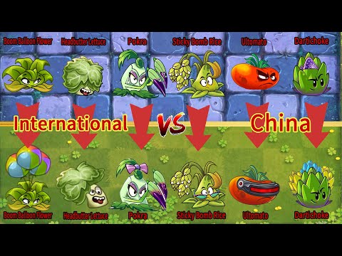 PvZ 2 Discovery - China VS International - Which Version Plant 's Best ? - Plant Vs Plant(Part 1)