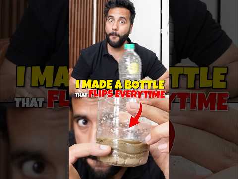 This bottle flips every-time 😳#scienceandfun #ashusir #physics #experiment #funny