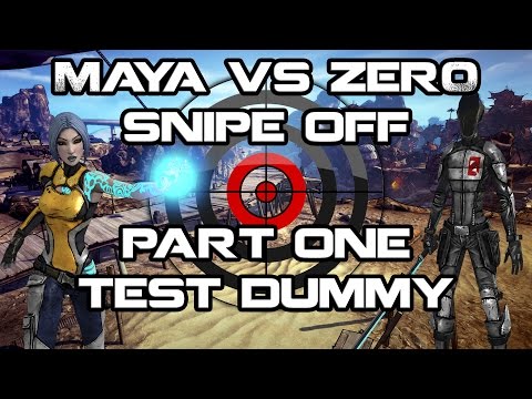 Borderlands 2 Snipe Off: Maya vs Zer0 - Part One Test Dummy