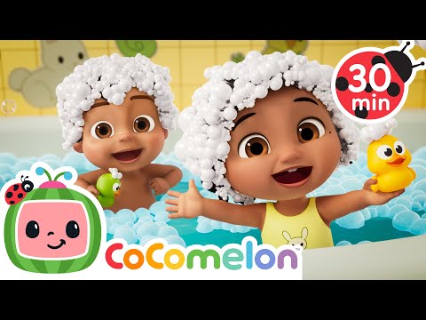 兒童洗澡時間歌曲🫧 + 更多 Cocomelon 兒歌與童謠！ (Kids Songs for Bath Time🫧 + MORE CoComelon Nursery Rhymes & Kids Songs)