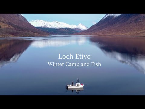 Superb Loch Etive wild camp in a hot tent amidst snow covered mountains. Fishing a bit less superb🙂