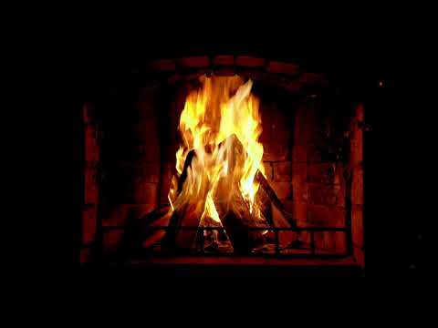 Old brick fireplace 1 hour  wood burning 4k