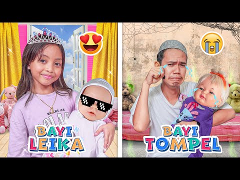 LEIKA VS TOMPEL TAKING CARE OF A BABY CHALLENGE👶🍼 FUNNY KIDS CHALLENGE