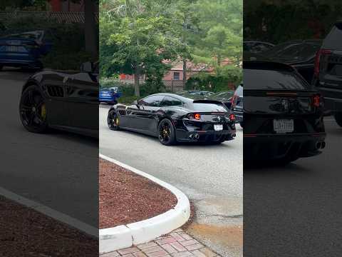 Black Ferrari GTC4Lusso V12 Exhaust Sound!!