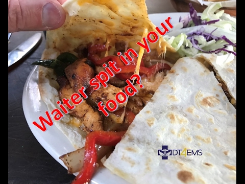 What does a waiter spitting in food have to do with self-defense in healthcare?