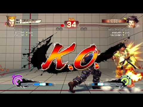 SSF4 AE 2012: ACE E I RI N (Guile) vs NEO TheOldType (Makoto) - 8