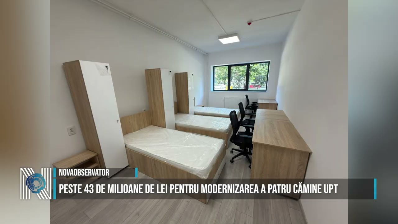 Peste 43 de milioane de lei pentru modernizarea a patru cămine UPT